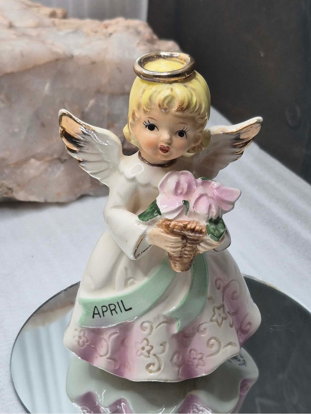April Birthday Gift - Vintage MCM Blonde Angel Collectible Nippon Yoko Boeki